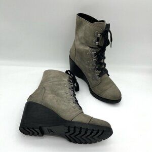 Sorel Women's After Hours Lace Quarry Mid-Calf Leather Boots Women Sz 10